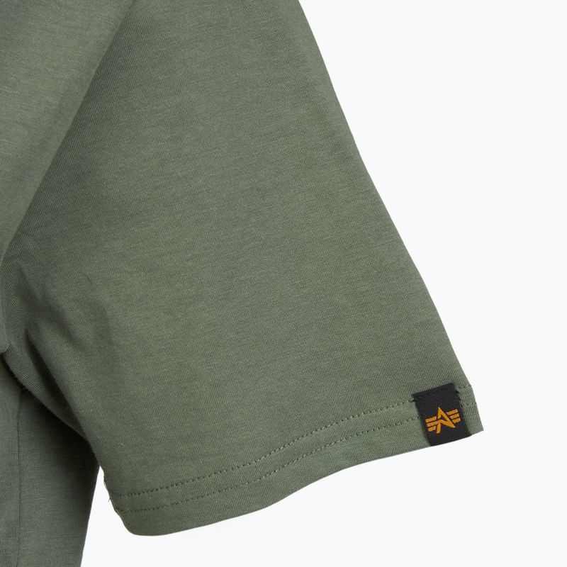 Футболка поло чоловіча Alpha Industries Basic vintage green 5