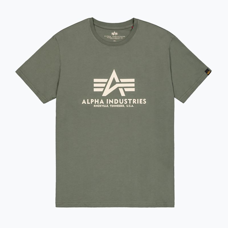 Футболка поло чоловіча Alpha Industries Basic vintage green 6