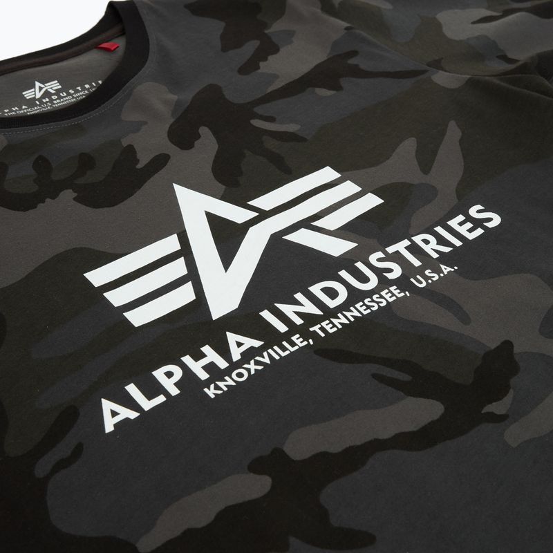 Футболка поло чоловіча Alpha Industries Basic Camo black camo 3