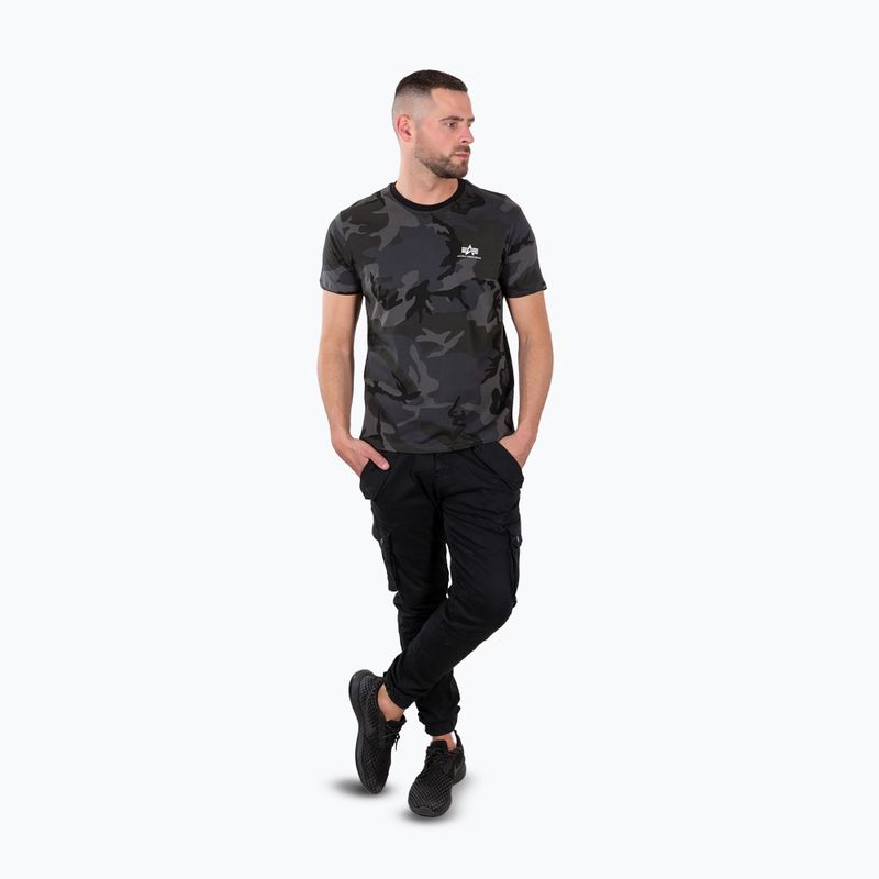 Футболка чоловіча Alpha Industries Basic Small Logo Camo black camo 2