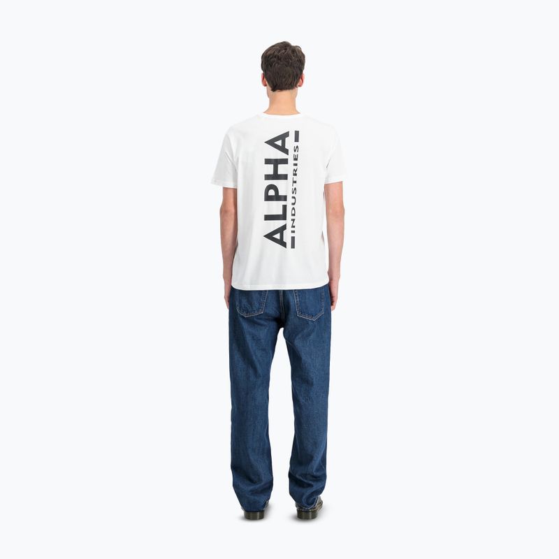 Футболка чоловіча Alpha Industries Backprint white 3