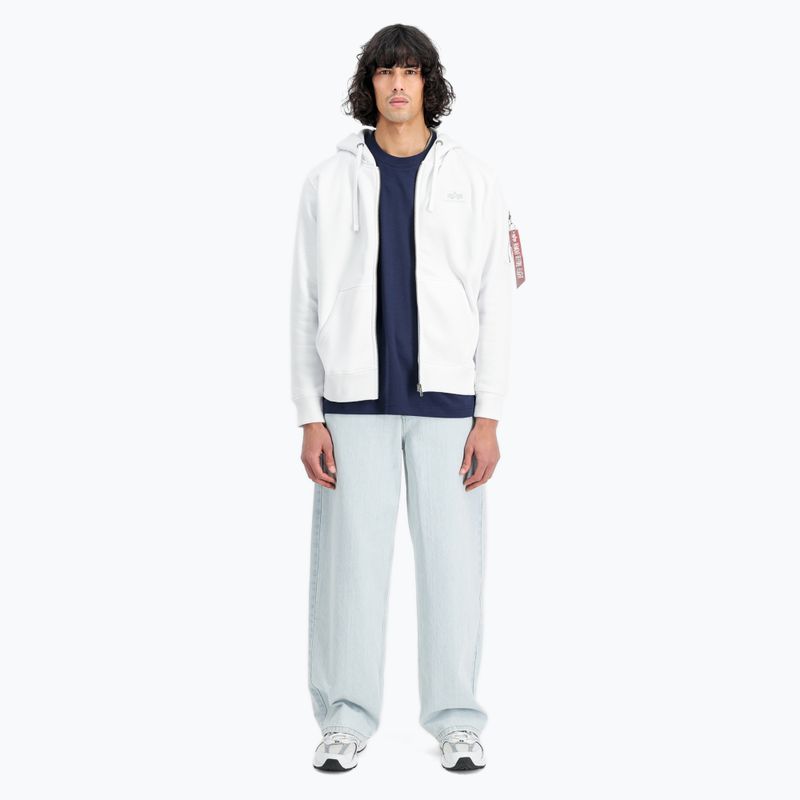 Кофта чоловіча Alpha Industries Back Print Zip white 2