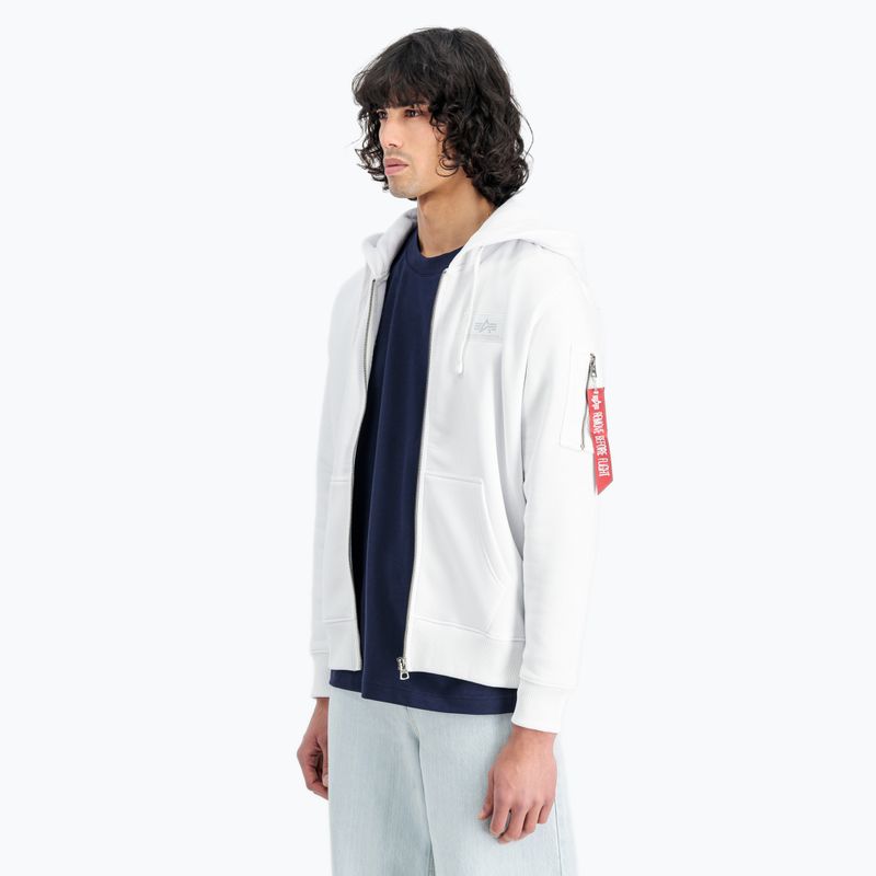 Кофта чоловіча Alpha Industries Back Print Zip white 4