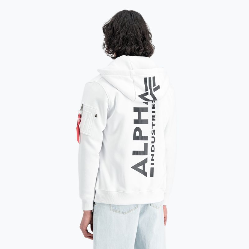 Кофта чоловіча Alpha Industries Back Print Zip white 5