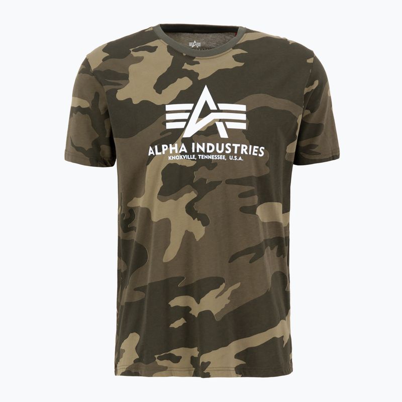 Футболка чоловіча Alpha Industries Basic Camo olive camo