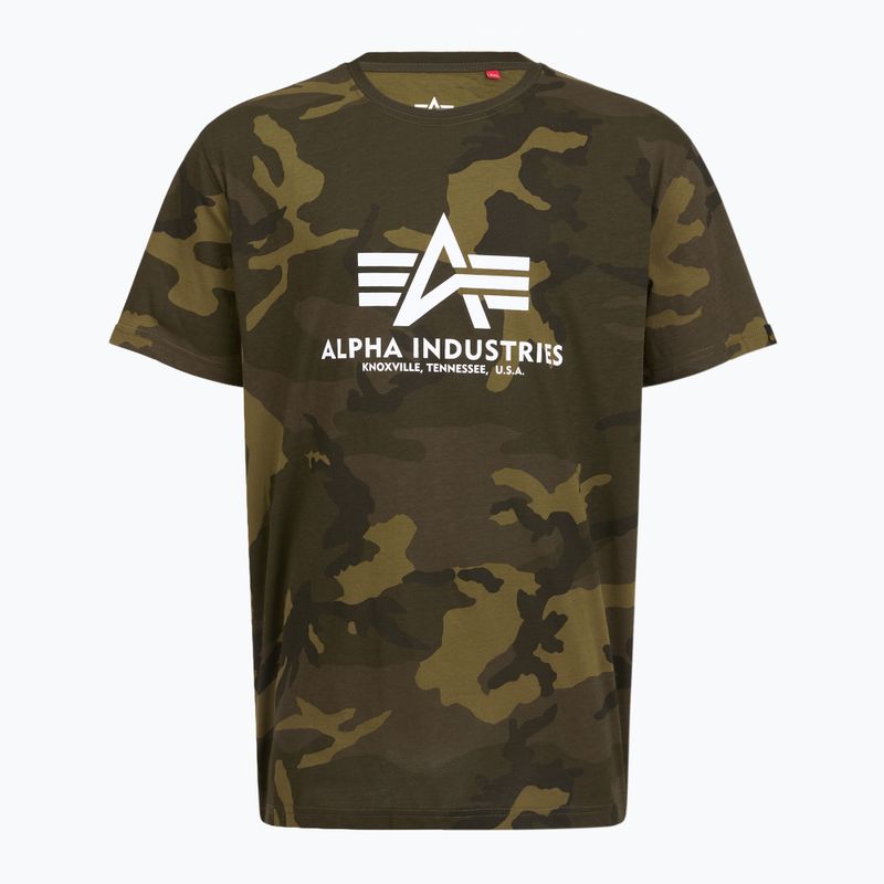 Футболка поло чоловіча Alpha Industries Basic Camo olive camo 3