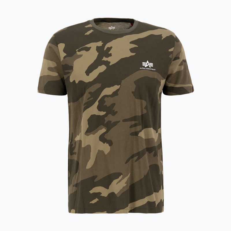 Футболка чоловіча Alpha Industries Basic Small Logo Camo olive camo 4