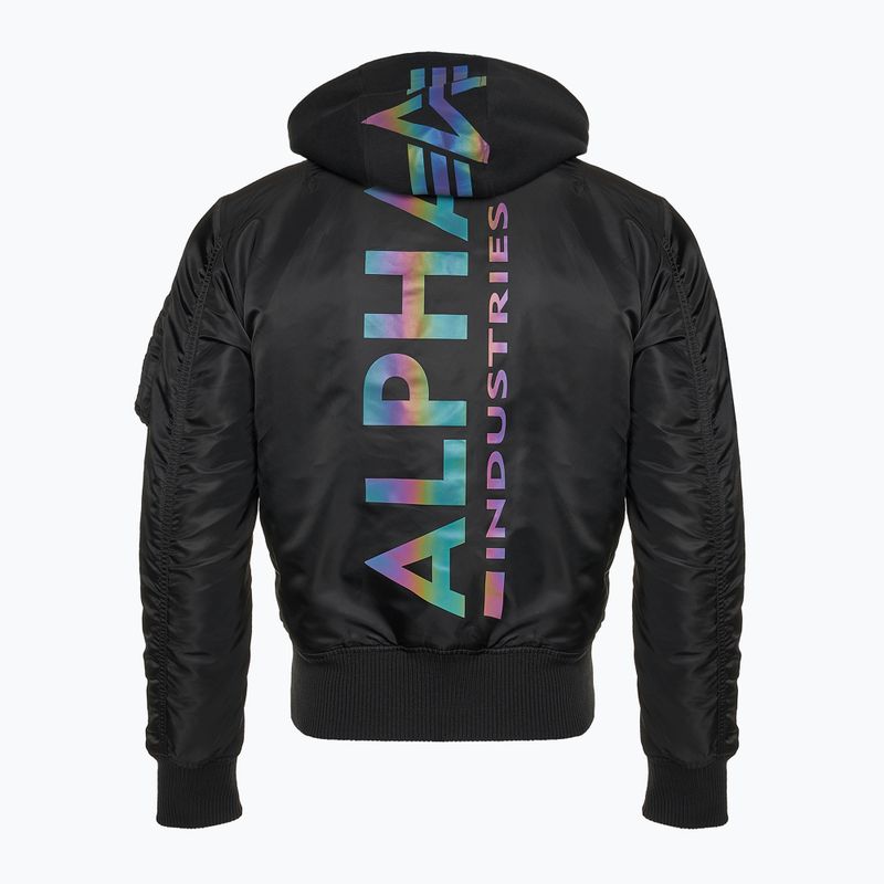 Куртка чоловіча Alpha Industries MA-1 ZH Back Print black / rainbow reflective 2