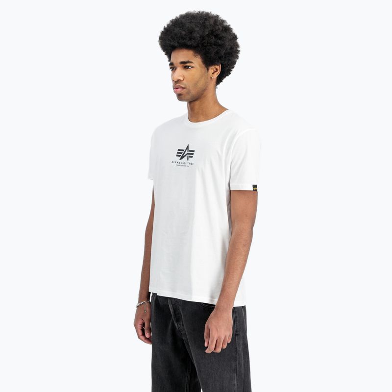 Футболка чоловіча Alpha Industries Basic Mid Logo white 4
