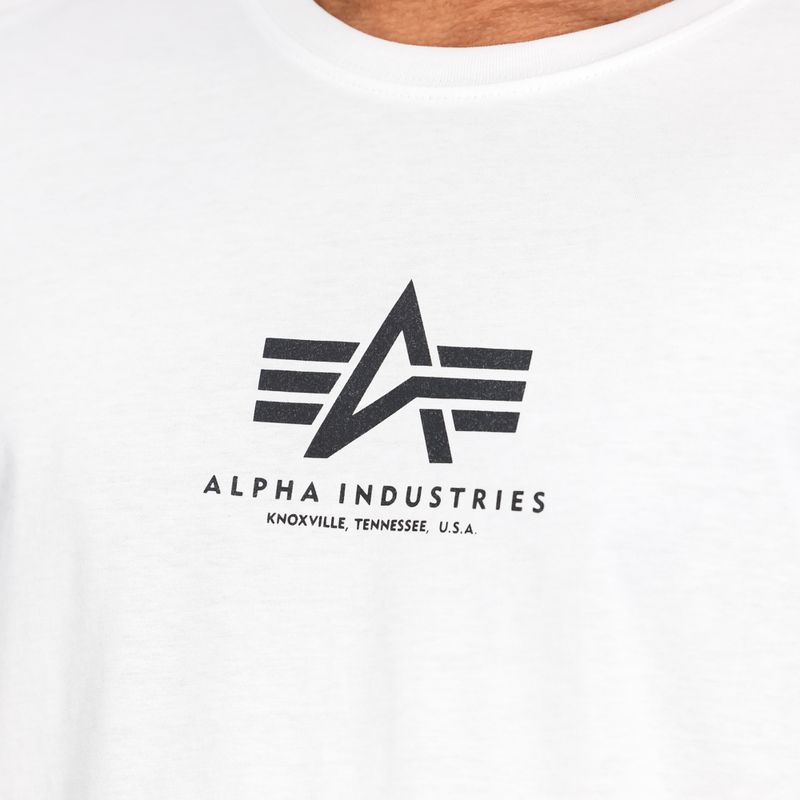 Футболка чоловіча Alpha Industries Basic Mid Logo white 6