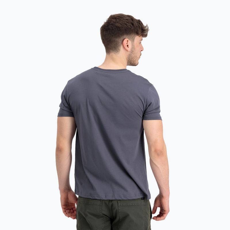 Футболка чоловіча Alpha Industries Basic Mid Logo greyblack/black 3