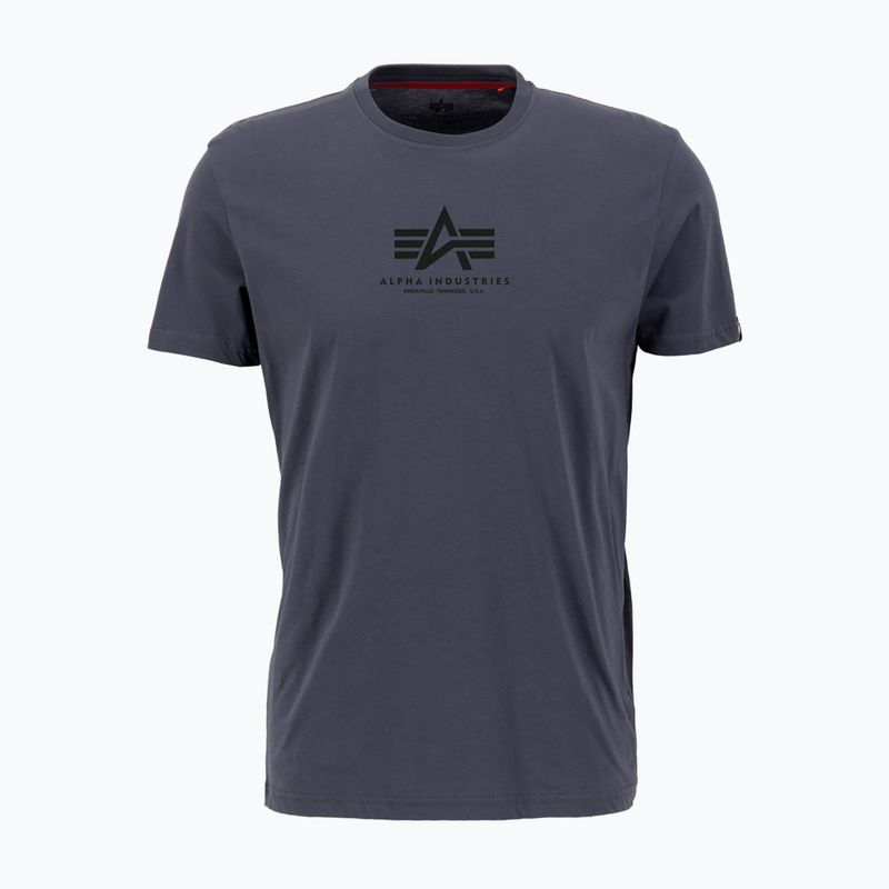 Футболка чоловіча Alpha Industries Basic Mid Logo greyblack/black 4