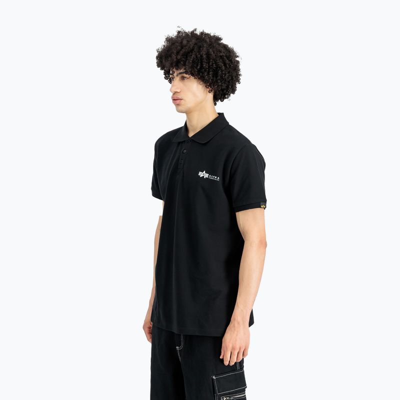 Чоловіча футболка Alpha Industries Basic Polo Small Logo чорна 4