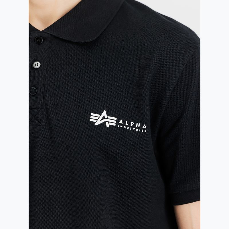 Чоловіча футболка Alpha Industries Basic Polo Small Logo чорна 5