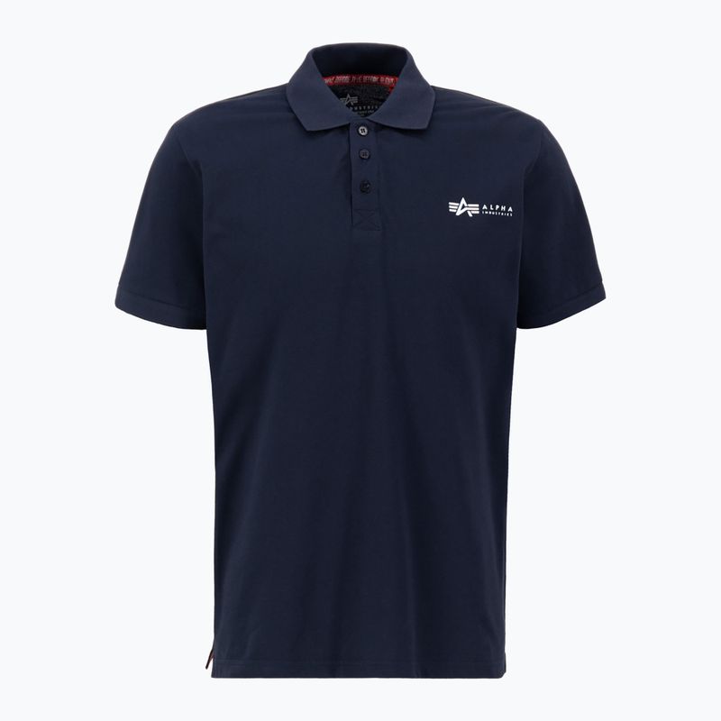 Чоловіча футболка Alpha Industries Basic Polo Small Logo репліка синя 2