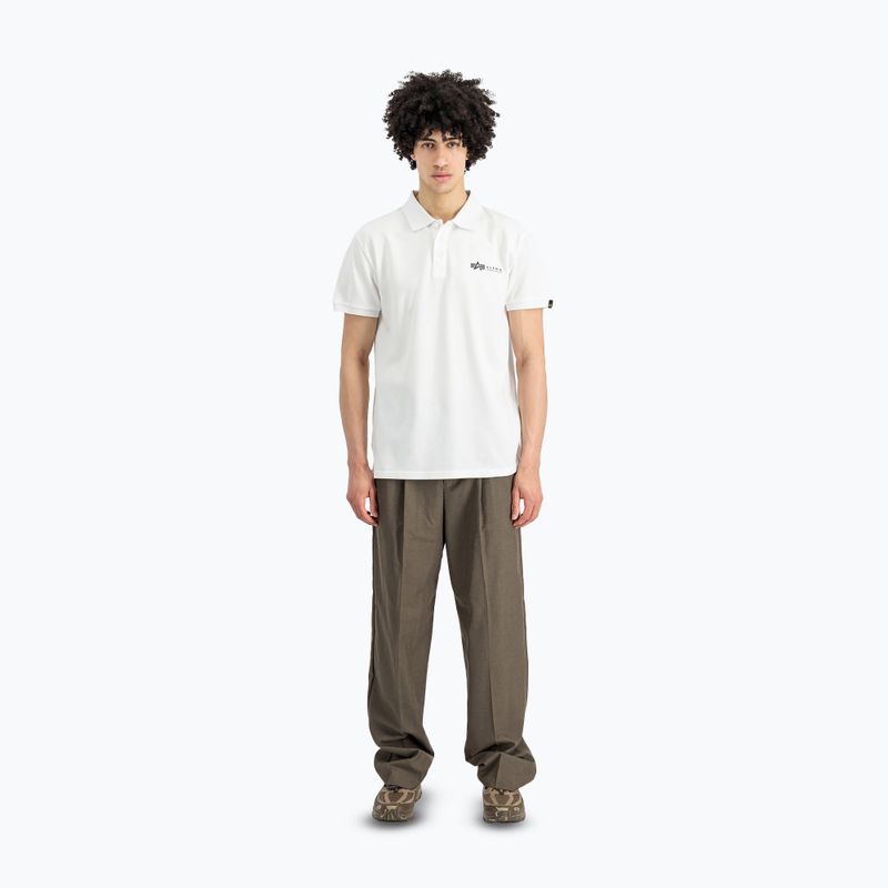 Чоловіча футболка Alpha Industries Basic Polo Small Logo біла 2