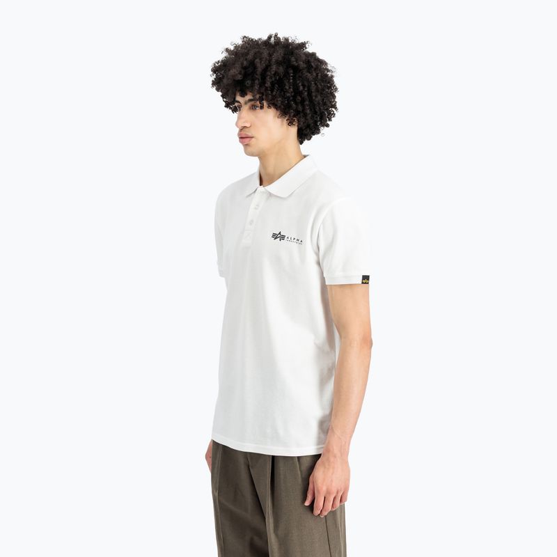 Чоловіча футболка Alpha Industries Basic Polo Small Logo біла 3