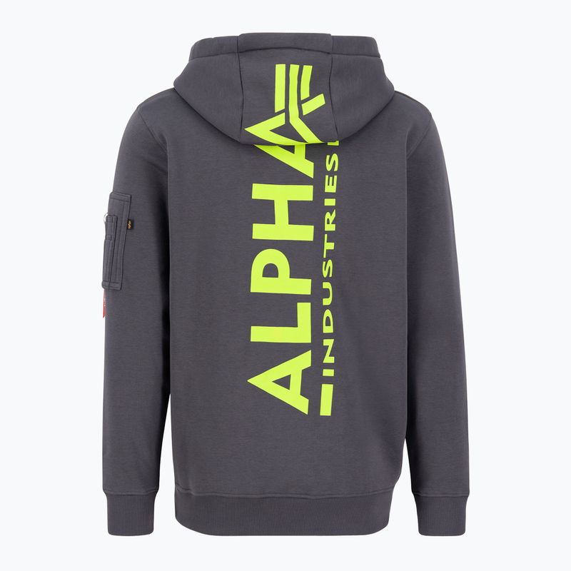 Кофта чоловіча Alpha Industries Back Print Zip vintage grey 2