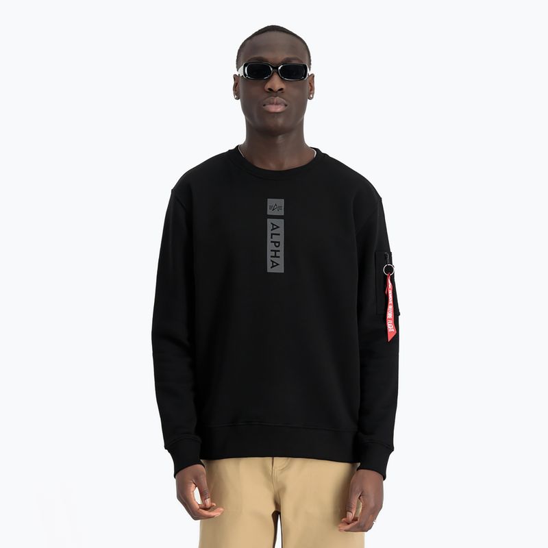 Кофта чоловіча Alpha Industries Reflective Print Sweater black