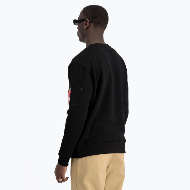 Кофта чоловіча Alpha Industries Reflective Print Sweater black 5