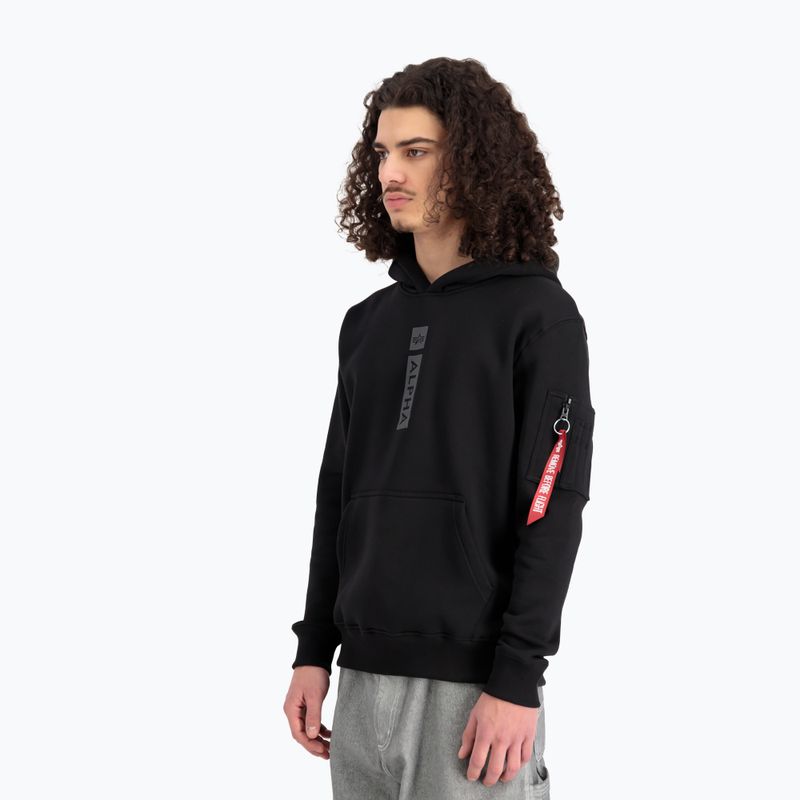 Кофта чоловіча Alpha Industries Puff Print Hoodie black