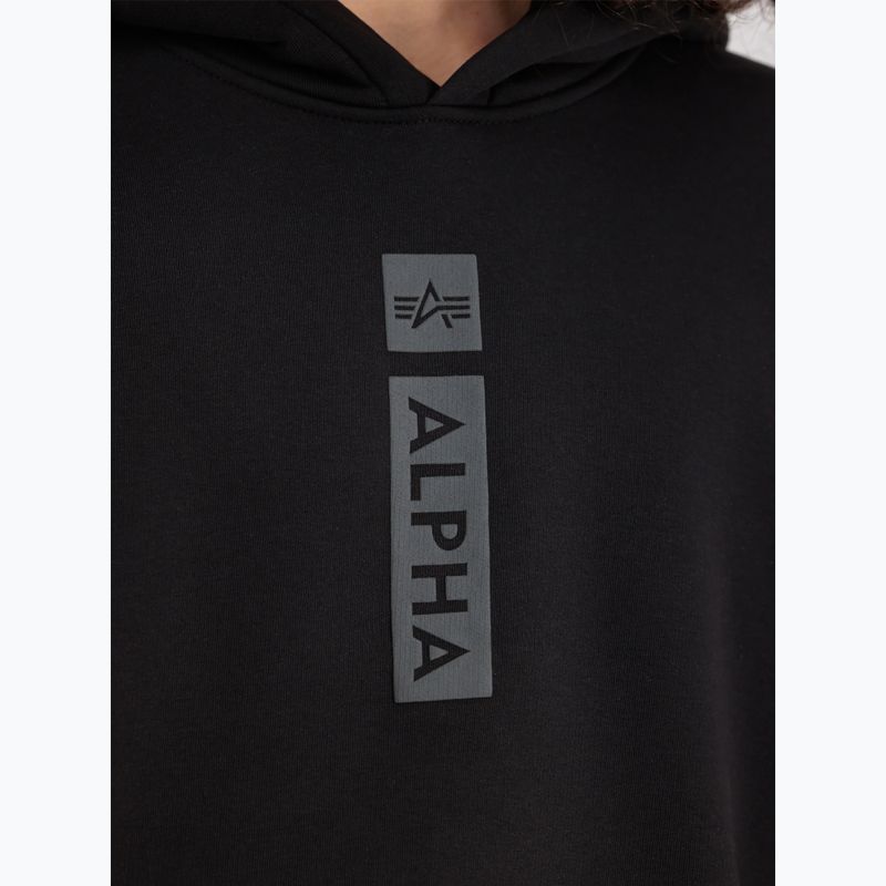 Кофта чоловіча Alpha Industries Puff Print Hoodie black 5