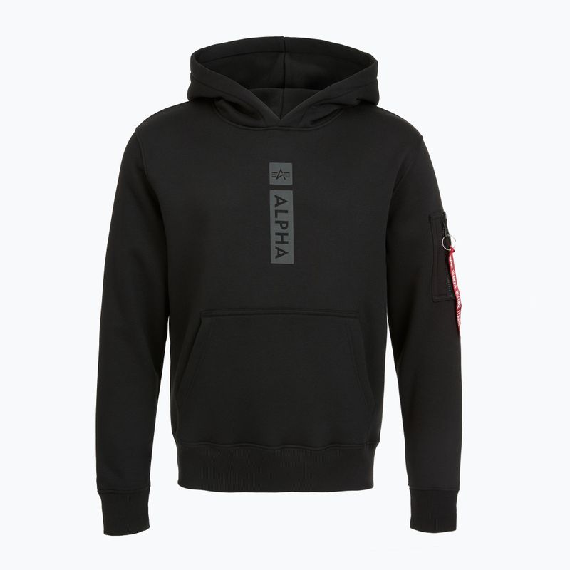 Кофта чоловіча Alpha Industries Puff Print Hoodie black 6