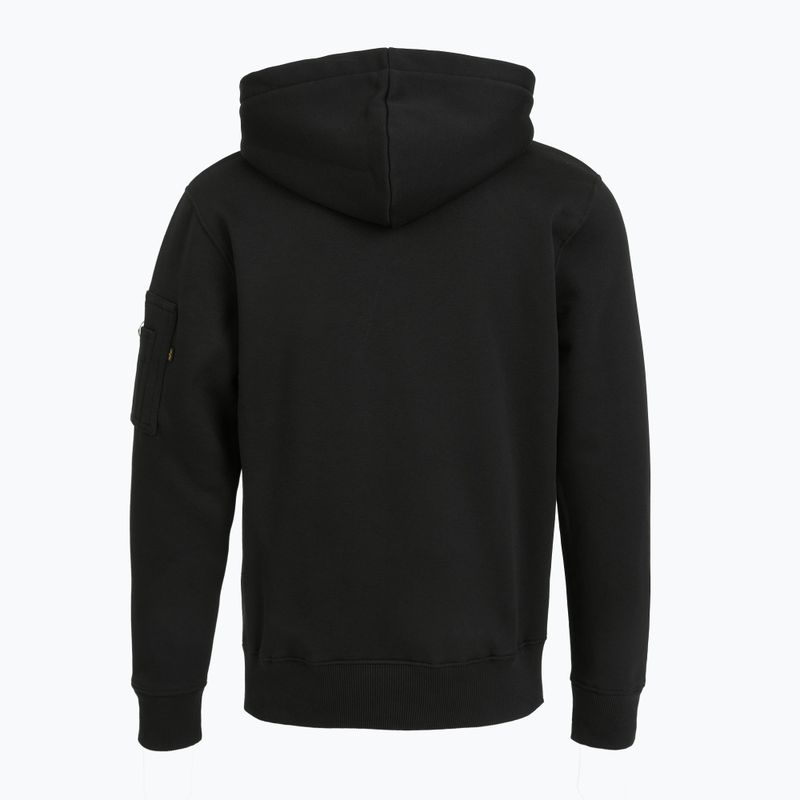 Кофта чоловіча Alpha Industries Puff Print Hoodie black 7