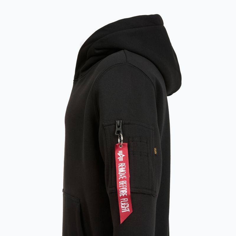 Кофта чоловіча Alpha Industries Puff Print Hoodie black 8