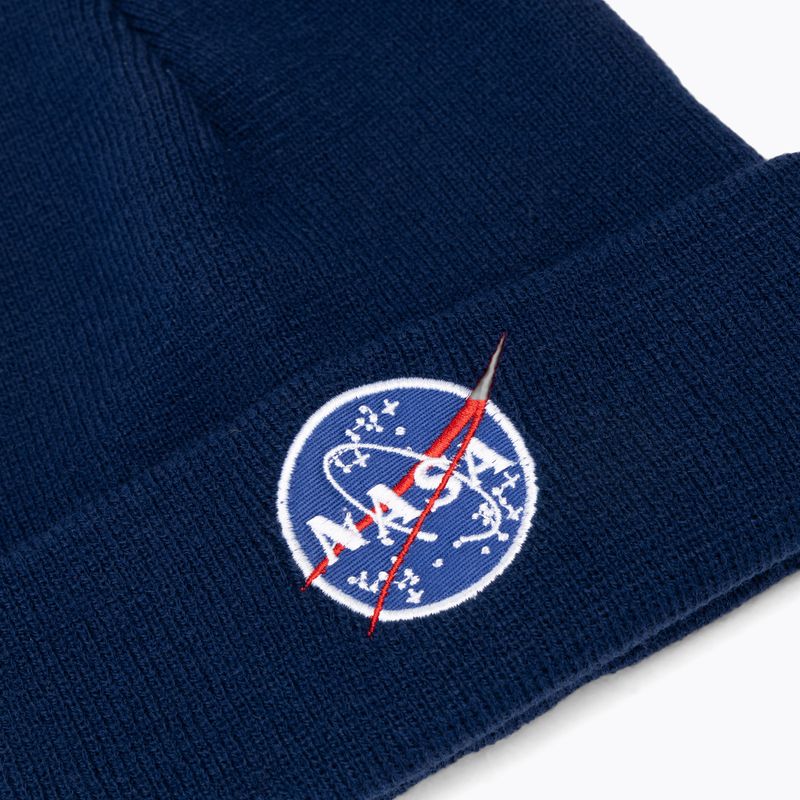 Шапка Alpha Industries NASA replica blue 2