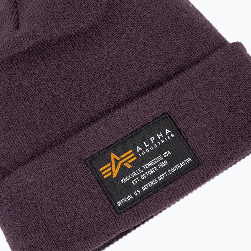 Шапка Alpha Industries Crew plum 2