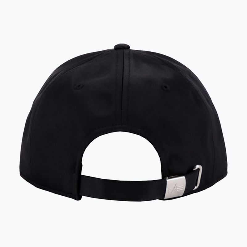 Кепка Alpha Industries Metal Label rep black/metalsilver 2