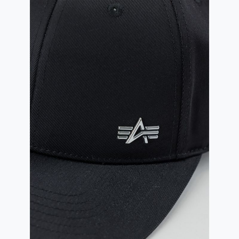 Кепка Alpha Industries Metal Label rep black/metalsilver 5