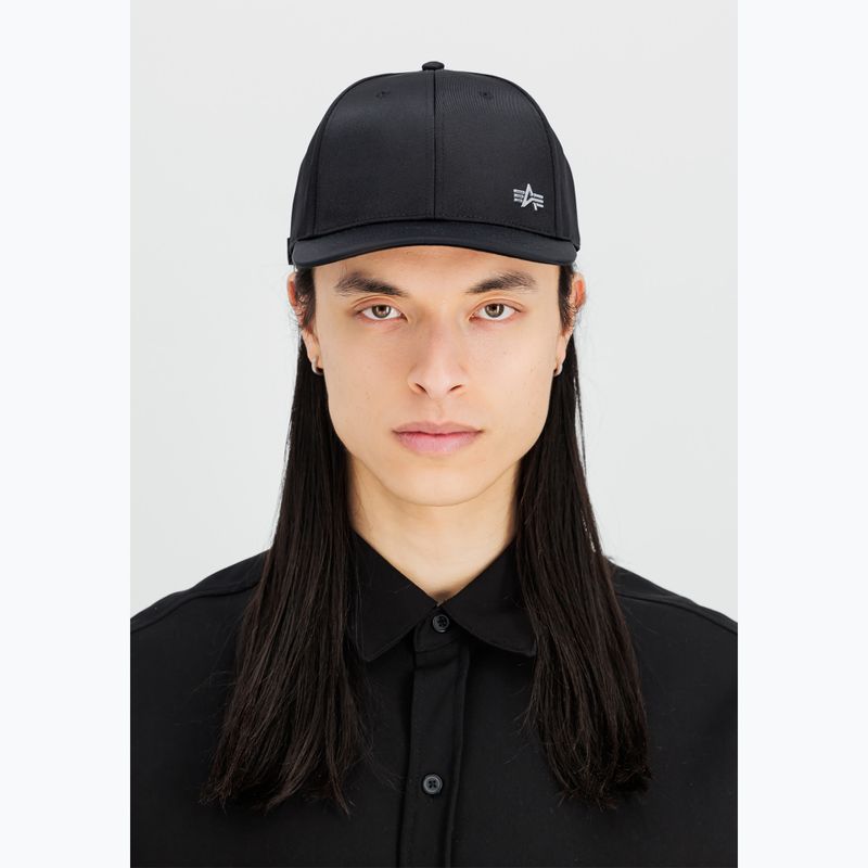 Кепка Alpha Industries Metal Label rep black/metalsilver 6