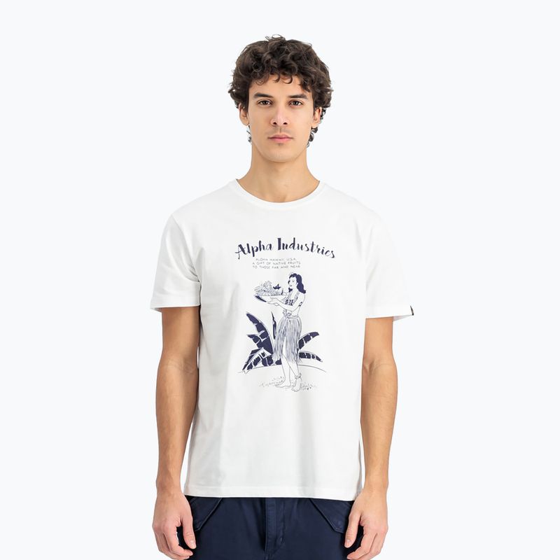 Футболка чоловіча Alpha Industries Hawaii white