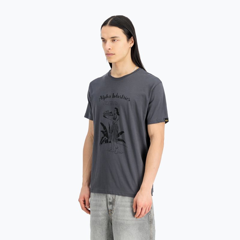 Футболка чоловіча Alpha Industries Hawaii vintage grey 4