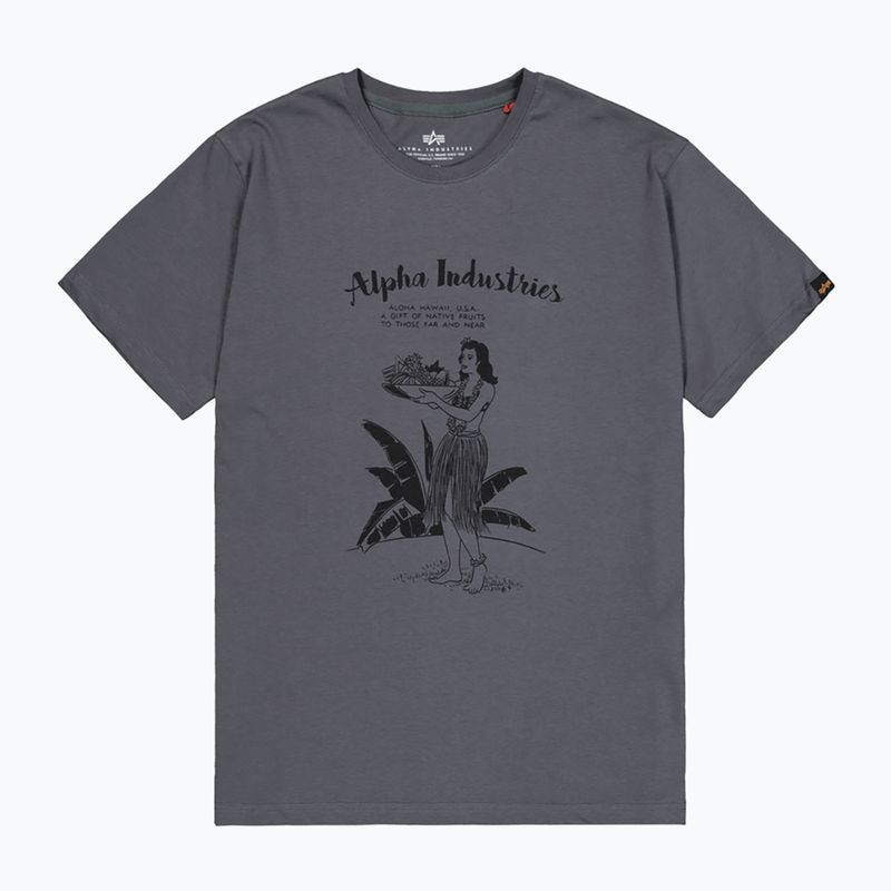 Футболка чоловіча Alpha Industries Hawaii vintage grey 7
