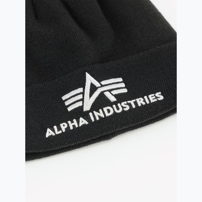 Шапка Alpha Industries 3D black/silver 3