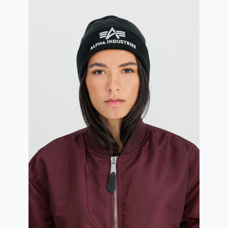 Шапка Alpha Industries 3D black/silver 4