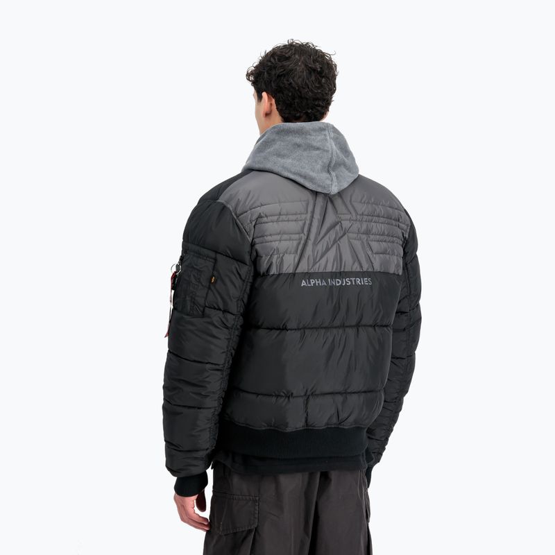 Чоловіча утеплена куртка Alpha Industries MA-1 Logo Puffer Bomber black 3