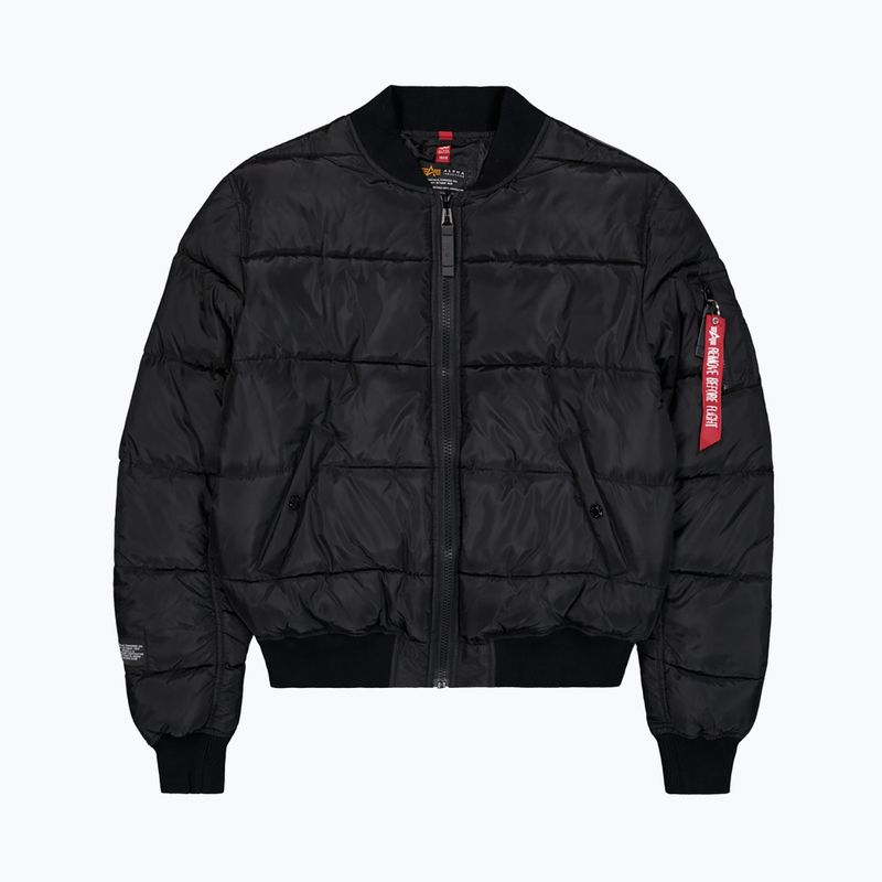 Чоловіча утеплена куртка Alpha Industries MA-1 Logo Puffer Bomber black 7