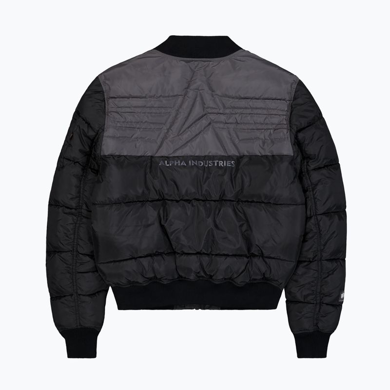 Чоловіча утеплена куртка Alpha Industries MA-1 Logo Puffer Bomber black 8