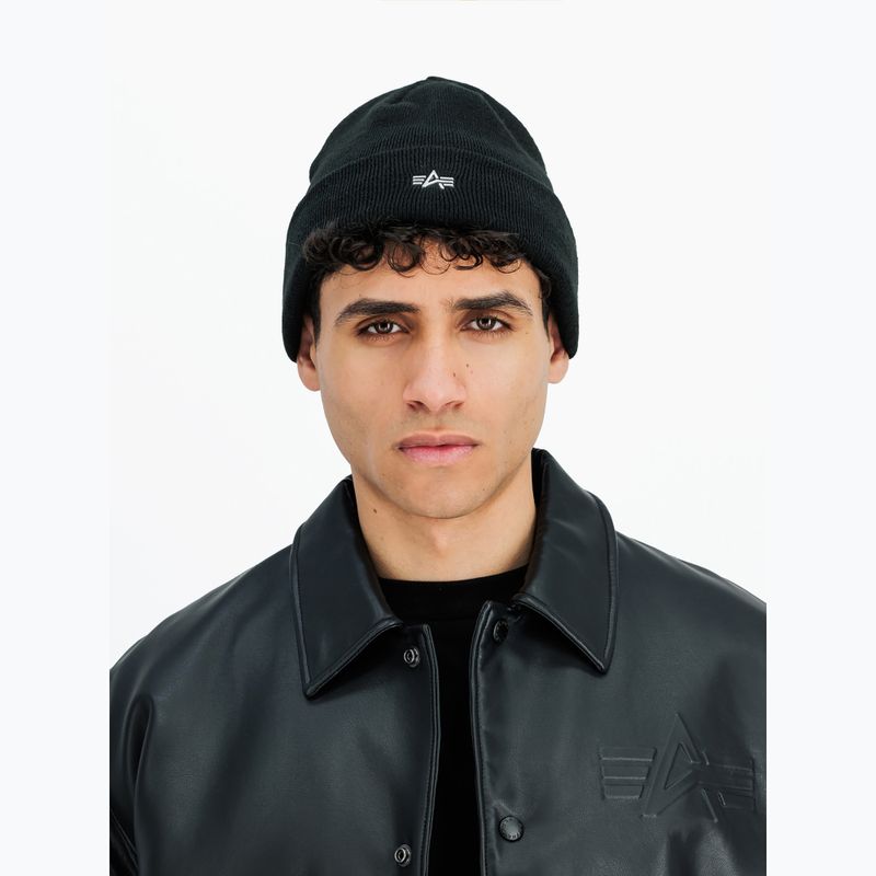 Зимова шапка Alpha Industries Metal Logo Beanie black 4