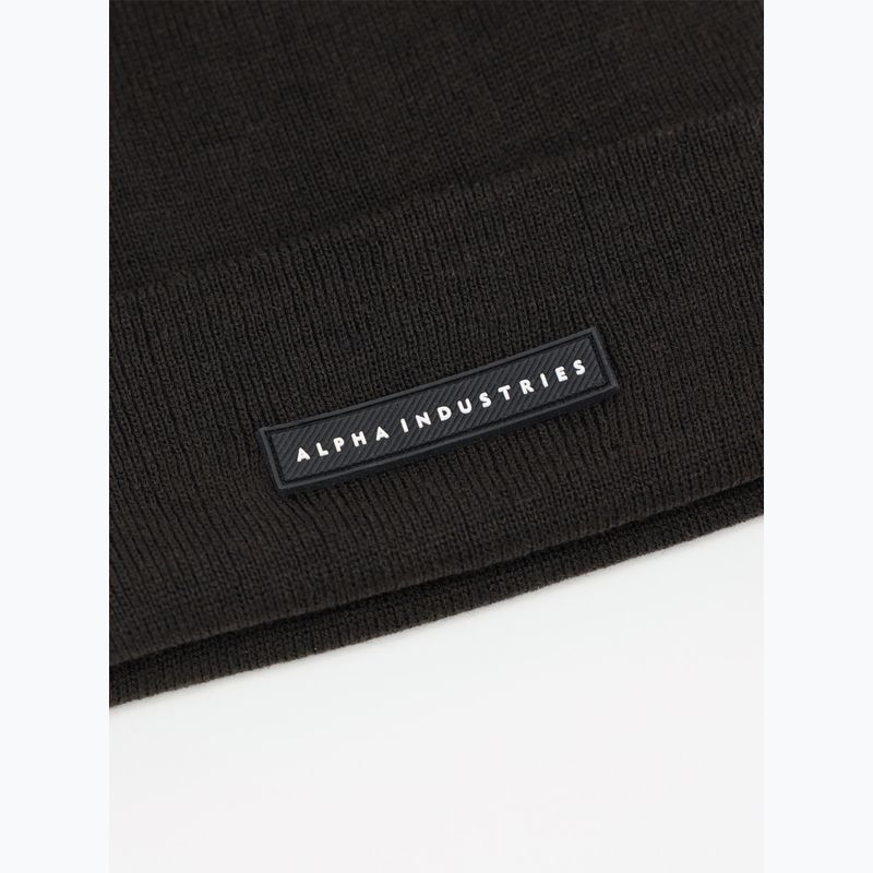 Шапка Alpha Industries Rubber Logo Beanie black 3