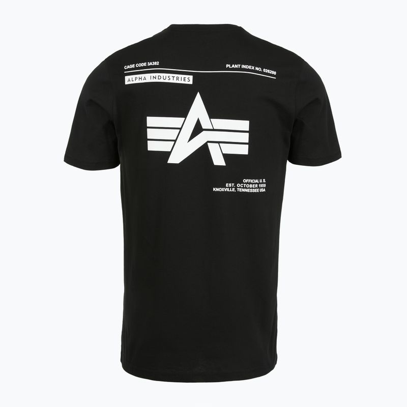 Футболка поло чоловіча Alpha Industries Label T Back Print black 6