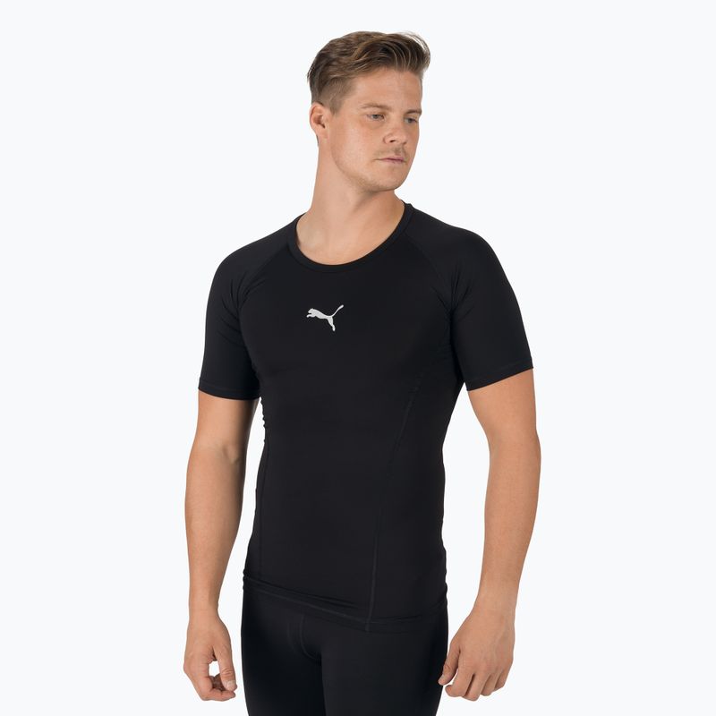 Футболка футбольна чоловіча PUMA Liga Baselayer Tee чорна 655918 03