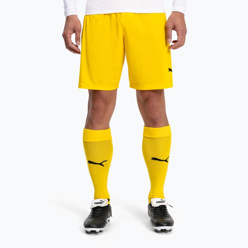 Гетри футбольні чоловічі PUMA Team Liga Core cyber yellow/puma black 2