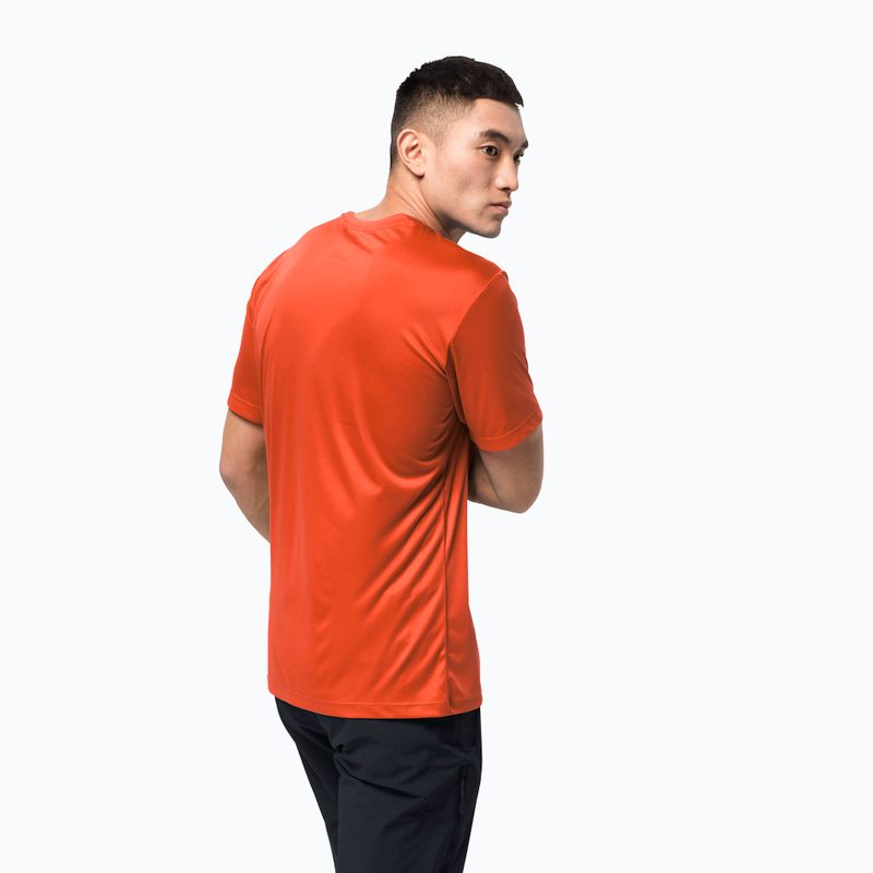 Футболка трекінгова чоловіча Jack Wolfskin Tech помаранчева 1807071_3017 2