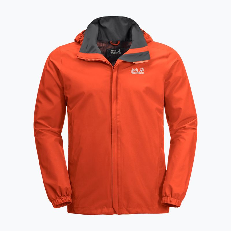 Куртка дощовик чоловіча Jack Wolfskin Stormy Point помаранчева 1111141_3017 5