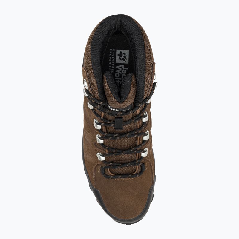 Чоловічі трекінгові черевики Jack Wolfskin Refugio Texapore Mid brown/фантом 6